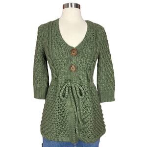 Kenji Hand Knit Wool Alpaca Chunky Sweater Half Sleeve Fairy Grandma Small S